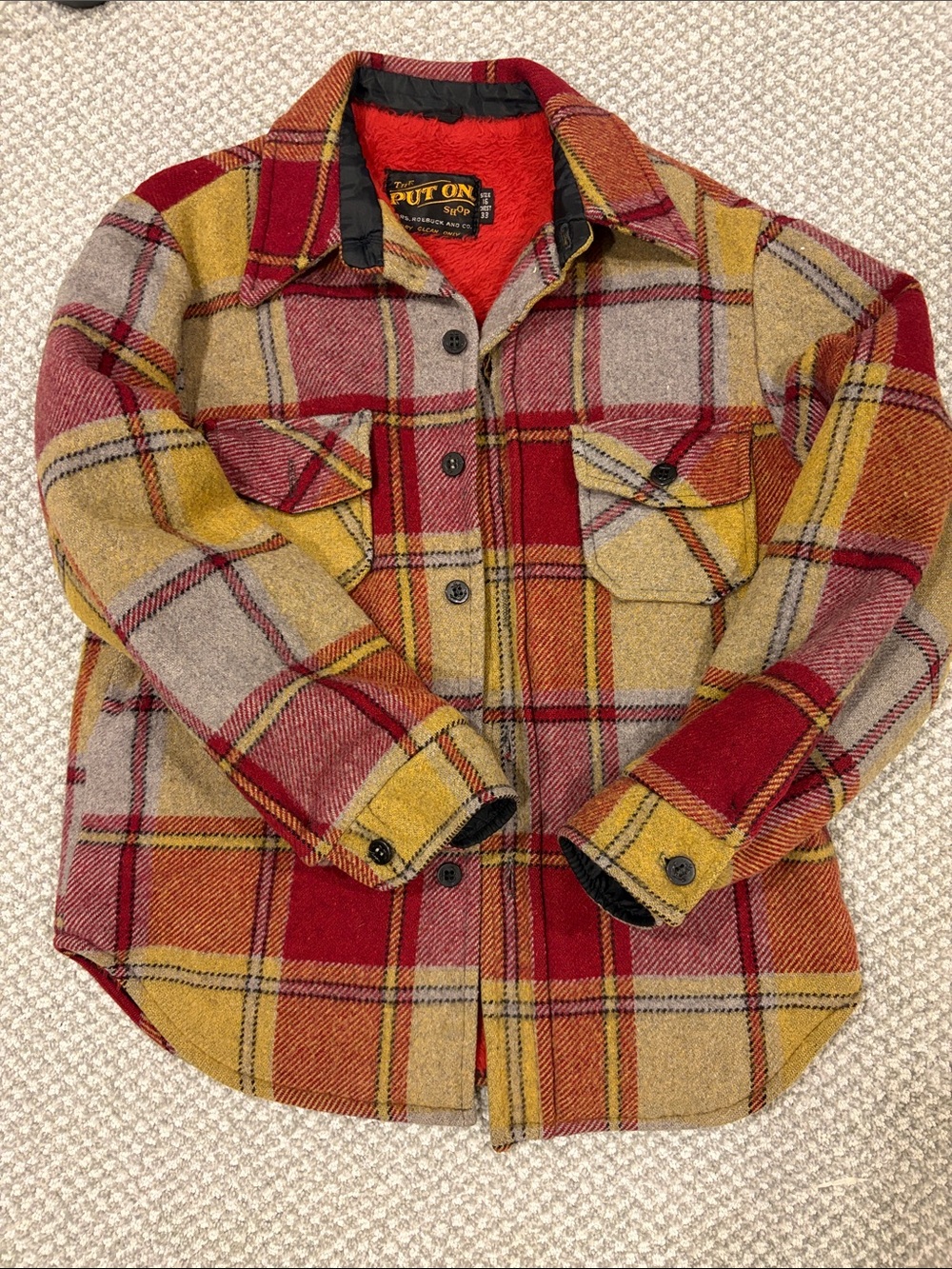 VINTAGE Men’s Wool Jacket / Shacket The Put On Shop - Sears